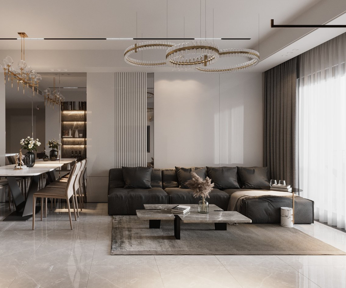 Thiết kế nội thất căn hộ D'le Roi Soleil Quảng An